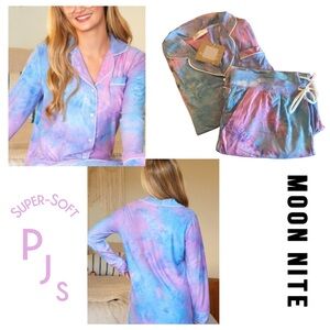 Moon Nite | Tie Die Pajamas | L